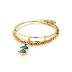 Alex and Ani Crystal Christmas Tree Set of 2